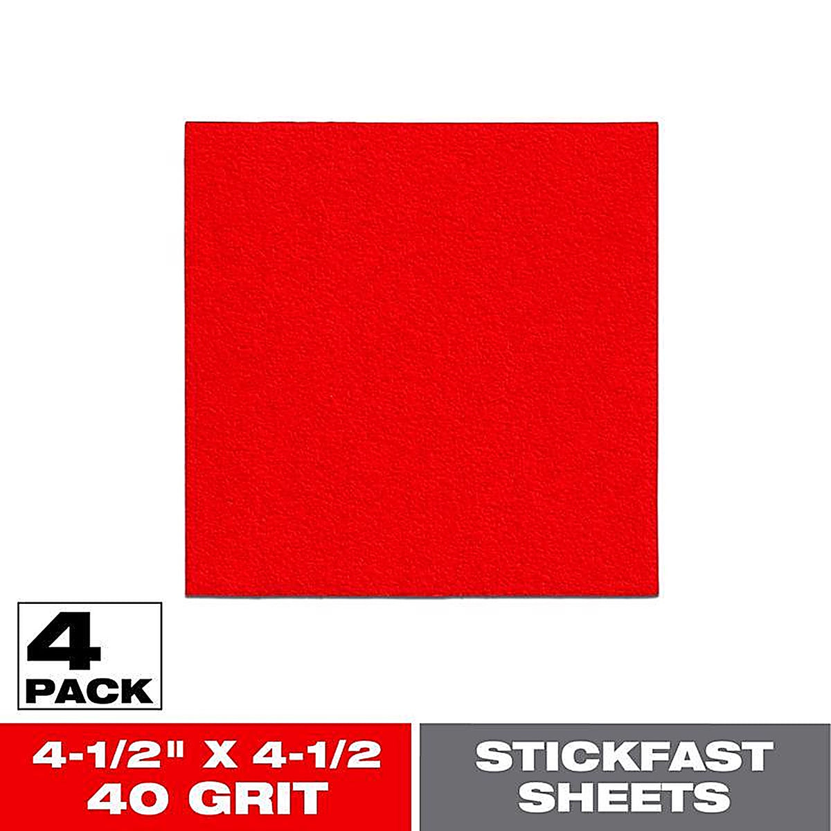 Diablo DCS045040P04G StickFast 4-1/2 in. L X 4-1/2 in. W 40 Grit Aluminum Oxide Sanding Sheet 4 pk