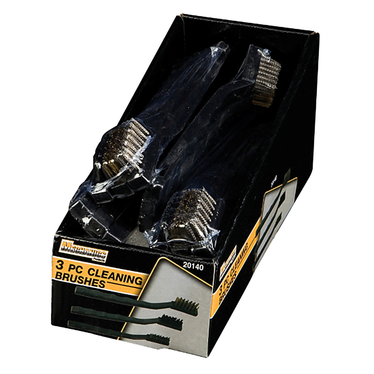 Performance Tool - 20140 - 6.7 In. Stiff Detail Brush Set 3 Pack