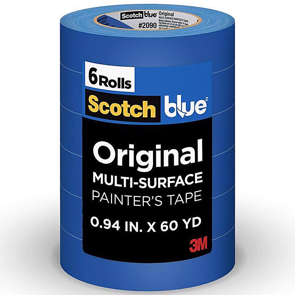 Scotchblue - 2090-24EP6 - 0.94 In. W X 60 Yd L Blue Medium Strength Original Painters Tape 6 Pack