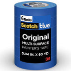 Scotchblue - 2090-24EP6 - 0.94 In. W X 60 Yd L Blue Medium Strength Original Painters Tape 6 Pack