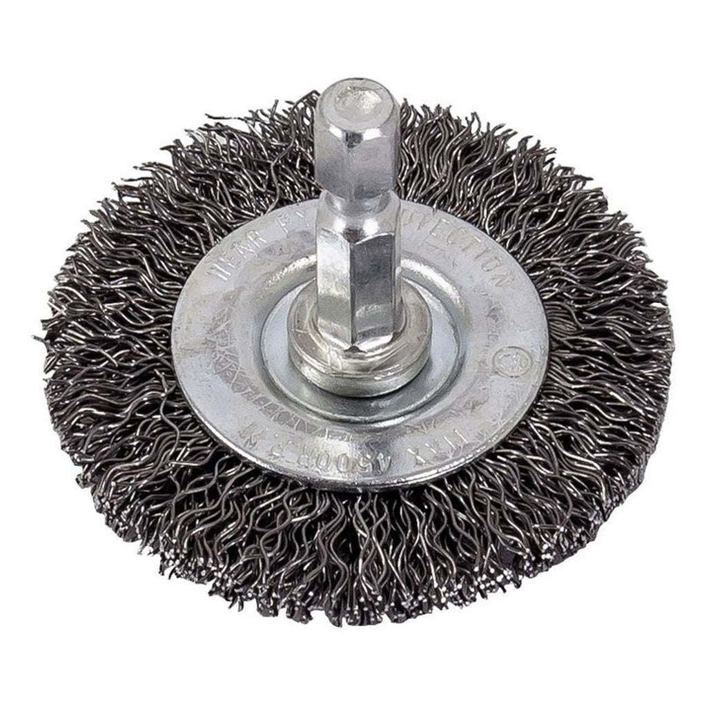 AES Industries - 1860 - 2 Inch Wire Wheel with 1/4 Inch Shank - Coarse Wire