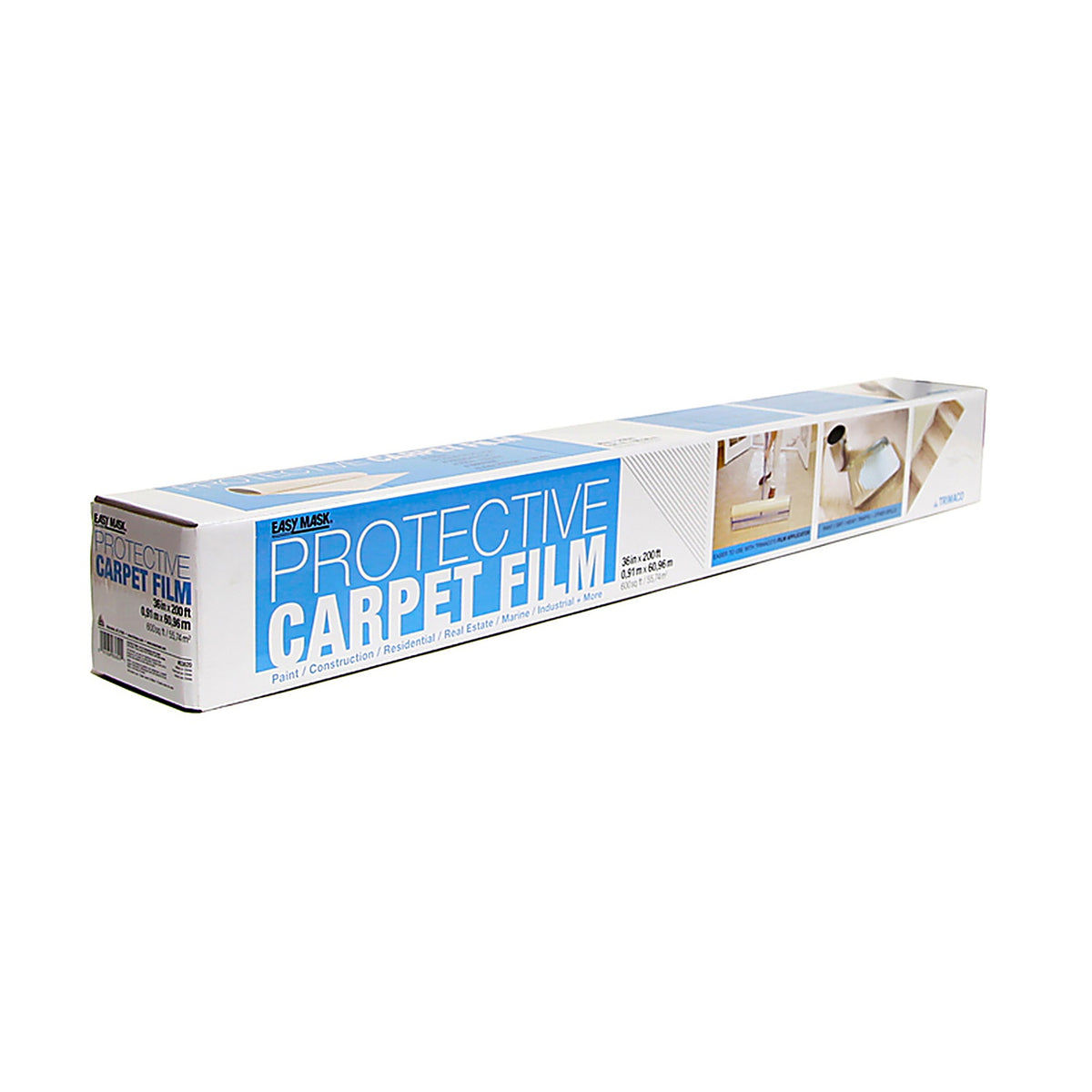 Easy Mask - 63620 - Protective Carpet Film 2 Mil X 36 In. W X 200 Ft. L Paper Clear 1 Pack
