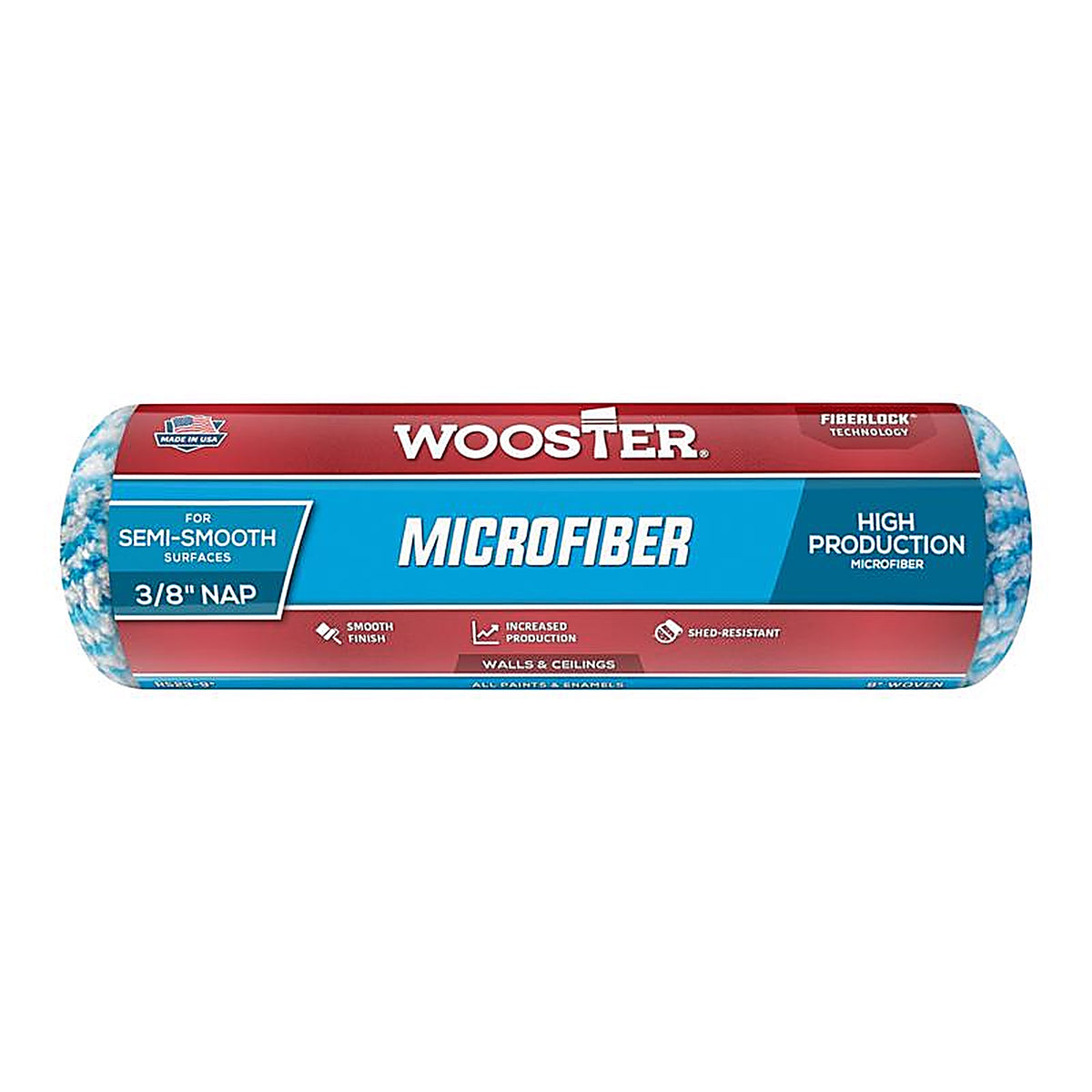 Wooster R523-9 Microfiber 9 in. W x 3/8 in. Regular Paint Roller Cover 1/Pack