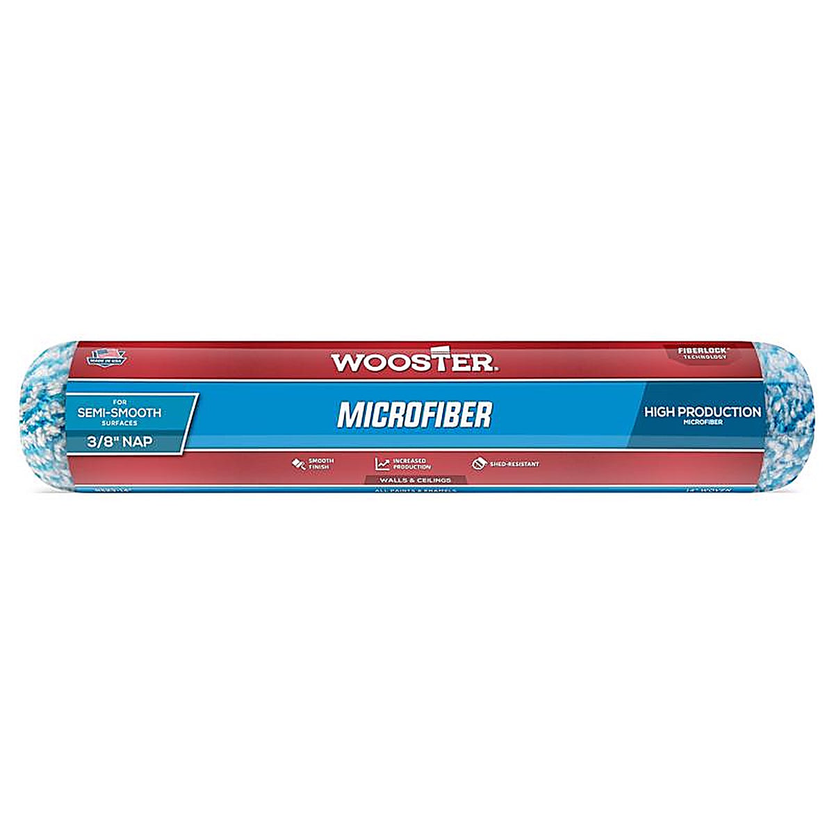 Wooster - R523-14 - Microfiber 14 in. W X 3/8 in. Paint Roller Cover 1 pk