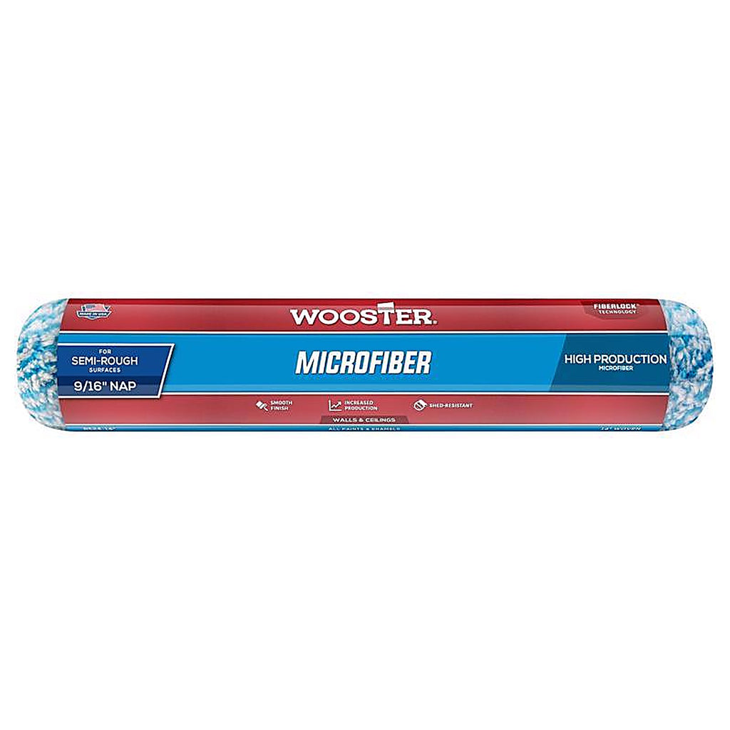 Wooster - R524-14 - Microfiber 14 In. W X 9/16 In. Paint Roller Cover 1 Pack