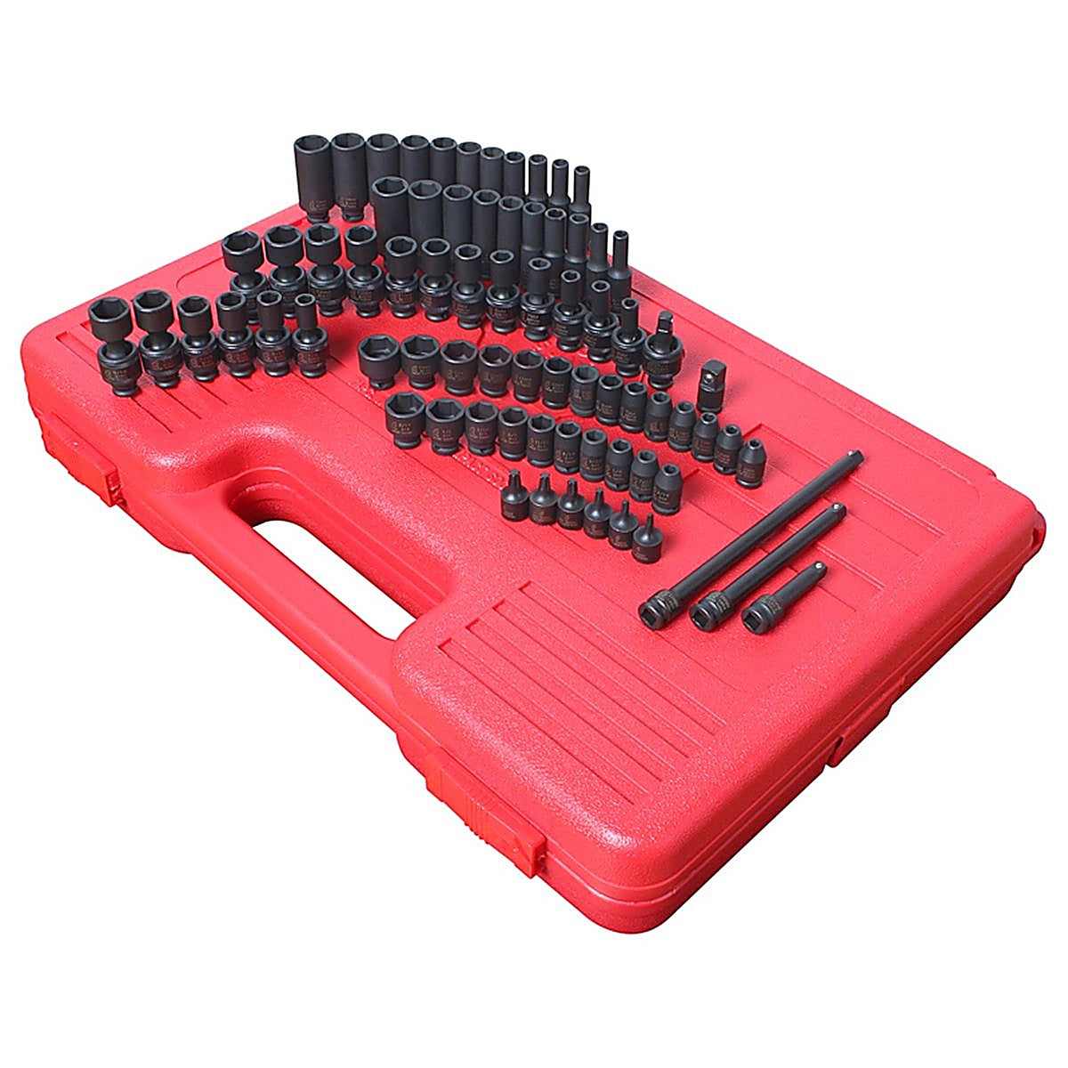 Sunex Tools - 1874 - 1/4 Inch Drive SAE and Metric Master Impact Socket Set, 74 Piece