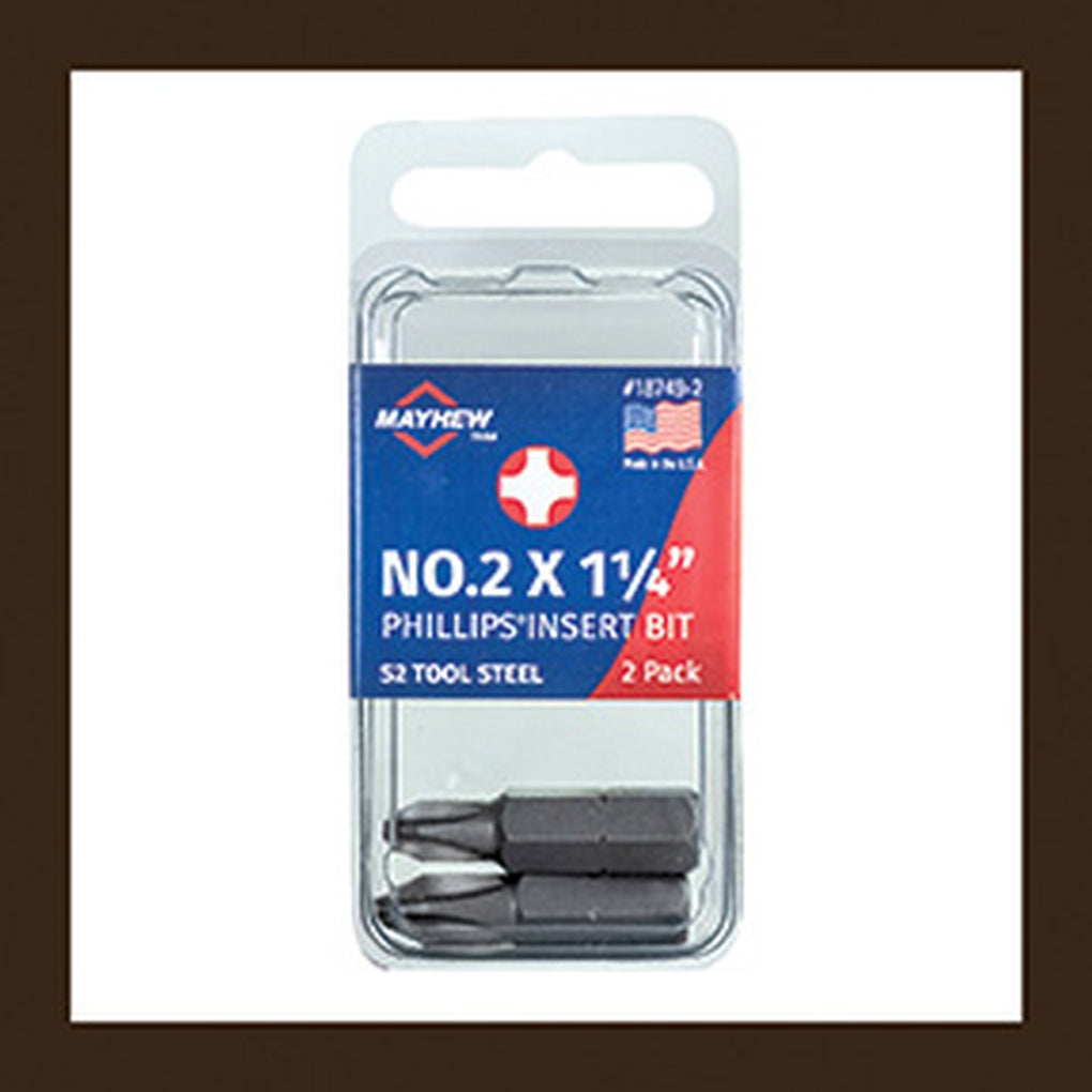 Mayhew - 18749-2 - No. 2 X 1.25 Inch Phillips Insert Bit, 2 Pack
