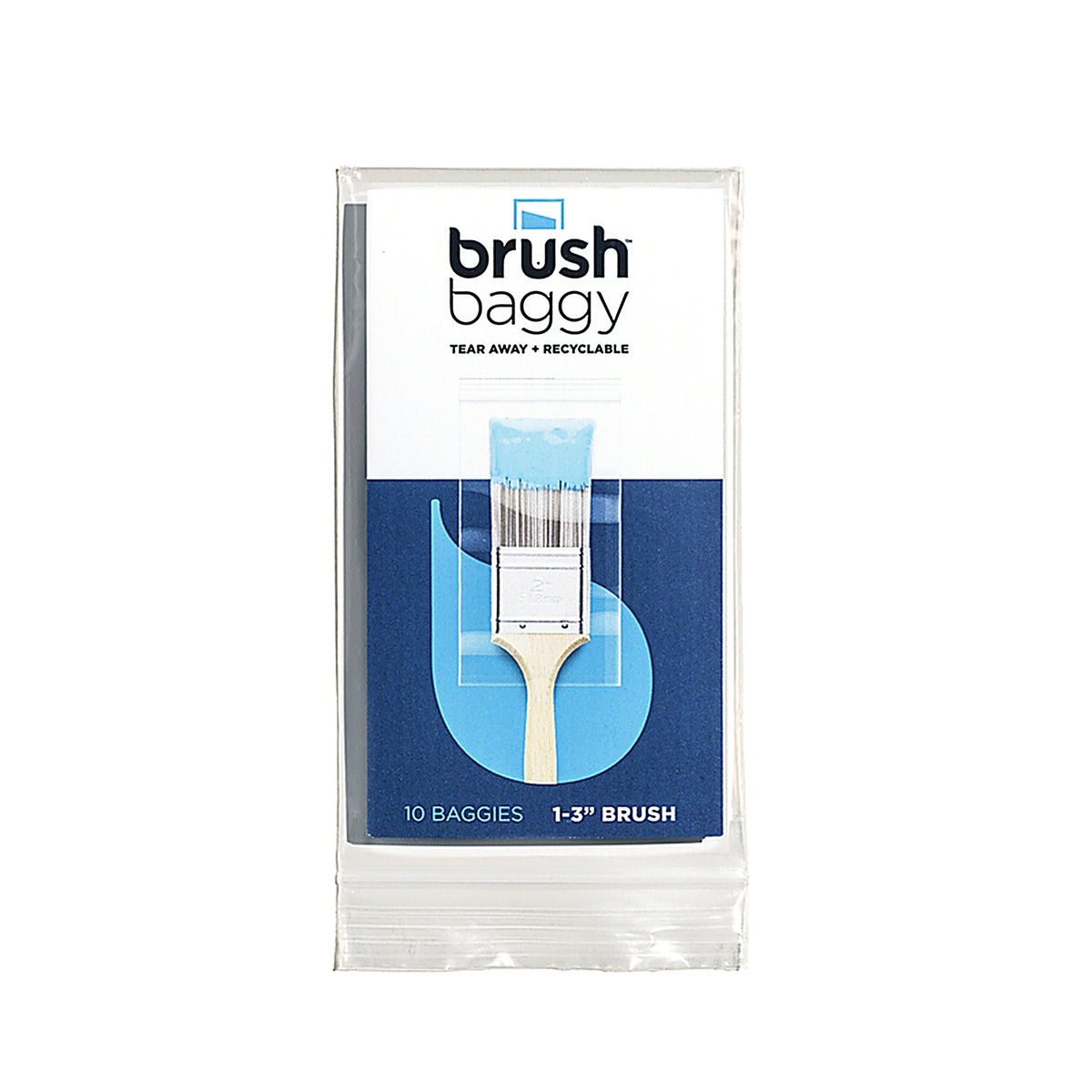 BrushBaggy - BBS101 - 2.75 In. W X 6.75 In. L Clear Polypropylene Paint Brush Baggy