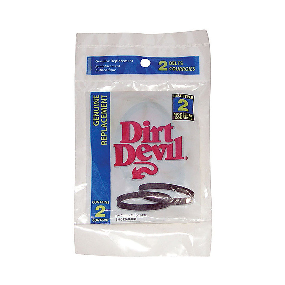 Dirt Devil - 3701260001 - Vacuum Belt for Fits All Original Broom Vacs with M7 Model Number 2 Pack