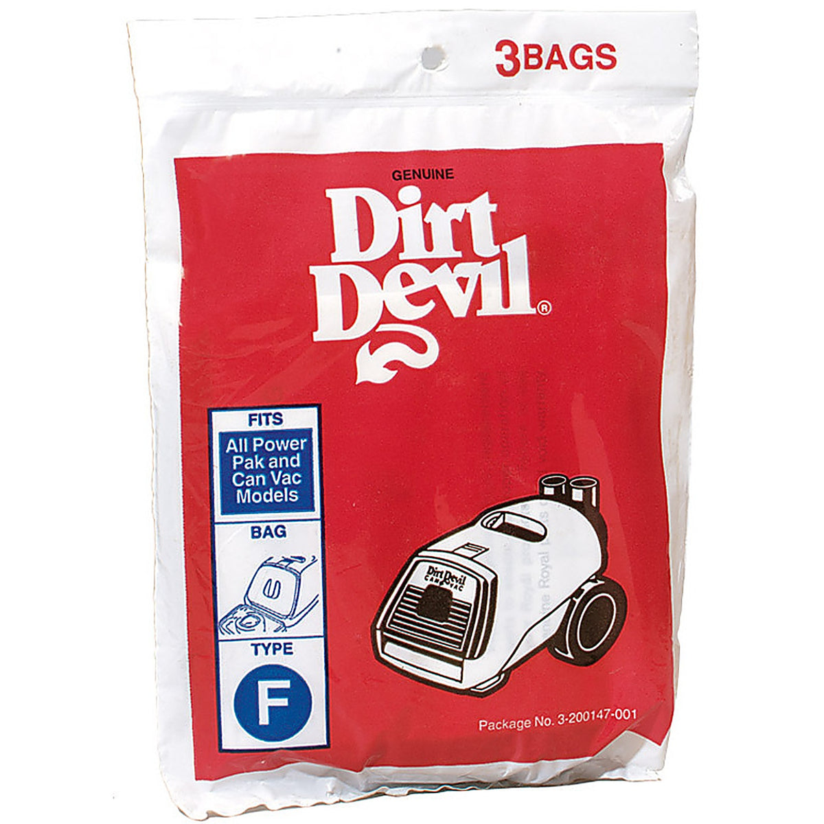 Dirt Devil - 3200147001 - Vacuum Bag for Canister Vacuums 3 Pack