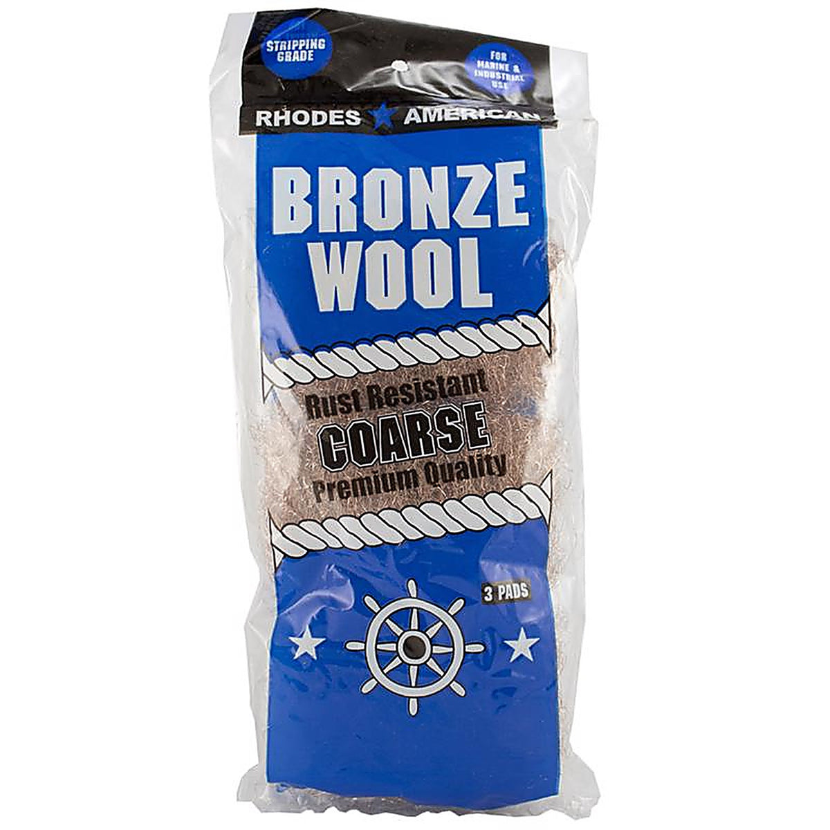 Rhodes American 123102 3 Grade Coarse Bronze Wool Pads 3/Pack