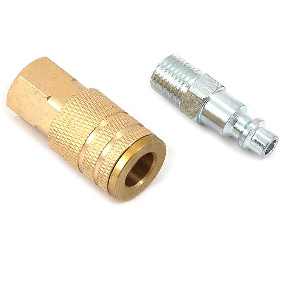 Forney 75305 Brass/Steel Air Coupler and Plug Set 1/4 in. Male/Female 1 X 1/4 in. 2 2 pc