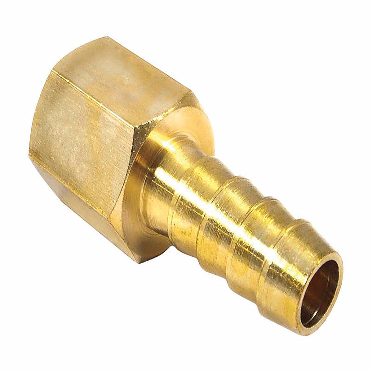Forney 75358 Brass Air Hose End 1/4 in. Hose Barb 1 X 3/8 in. 2 Female 1 pc