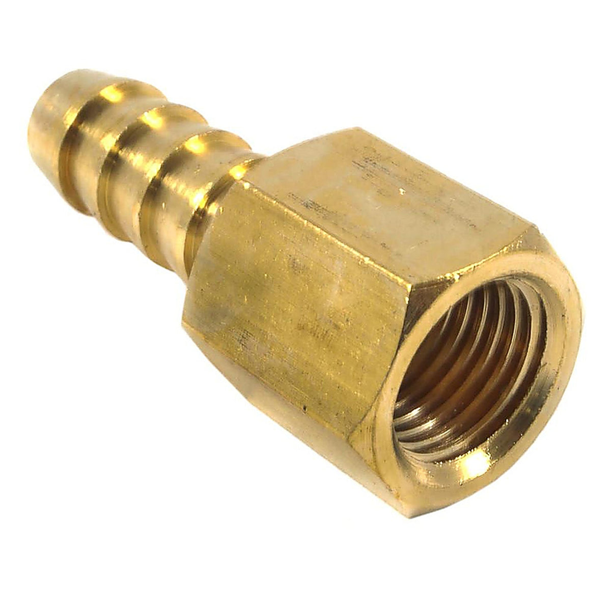 Forney 75358 Brass Air Hose End 1/4 in. Hose Barb 1 X 3/8 in. 2 Female 1 pc