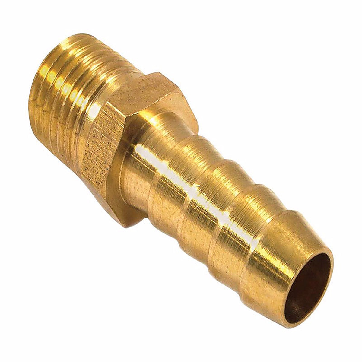 Forney 75359 Brass Air Hose End 1/4 in. Male 1 X 3/8 in. 2 Hose Barb 1 pc