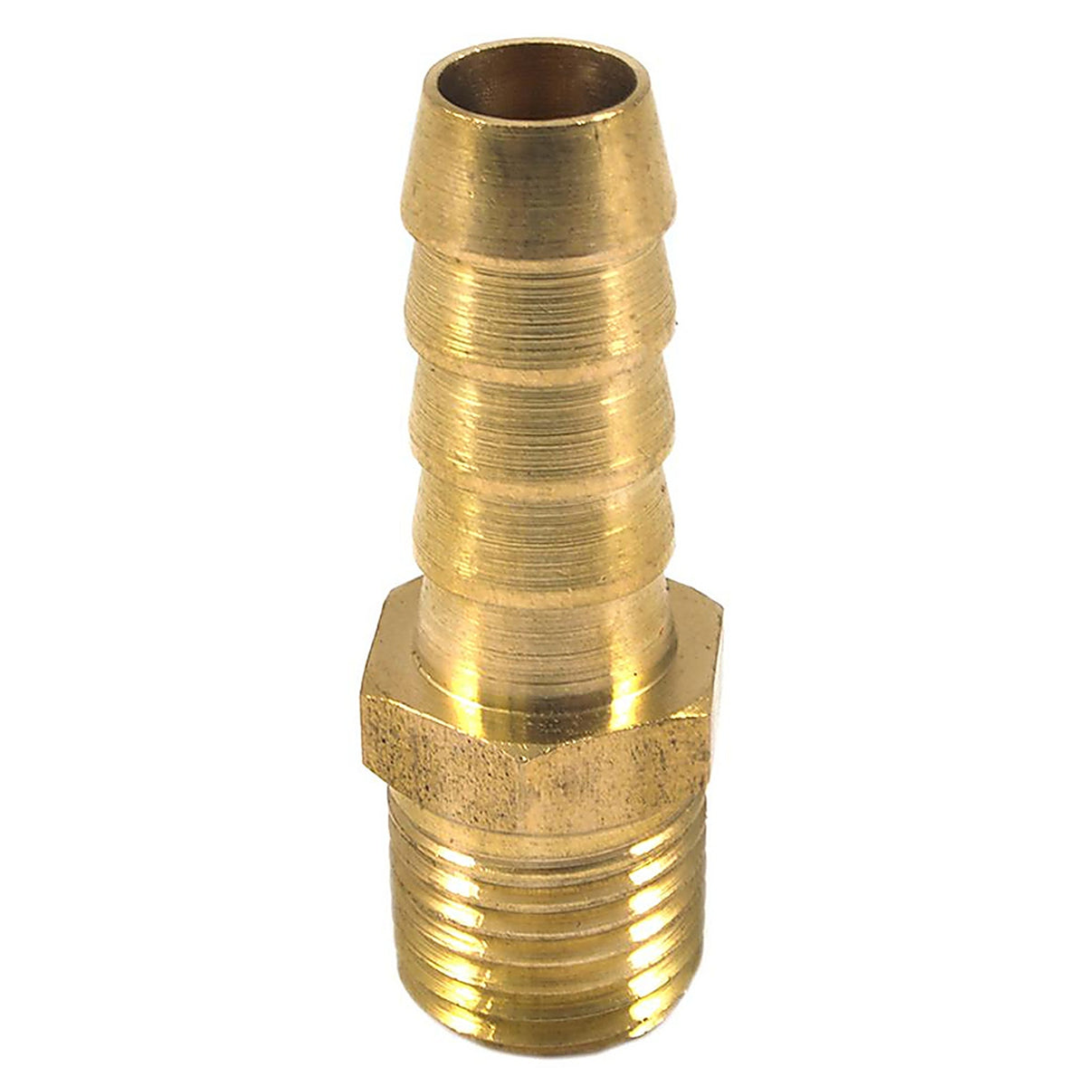 Forney 75359 Brass Air Hose End 1/4 in. Male 1 X 3/8 in. 2 Hose Barb 1 pc