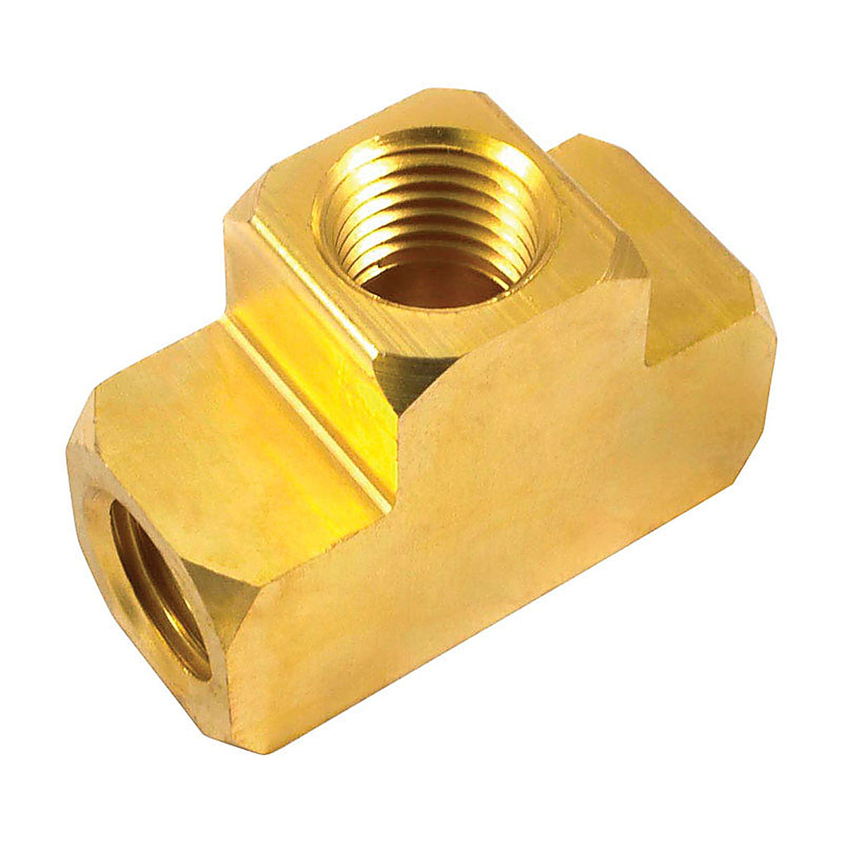 Forney 75363 Brass Tee Fitting 1/4 in. Female 1 X 1/4 in. 2 Female 1 pc