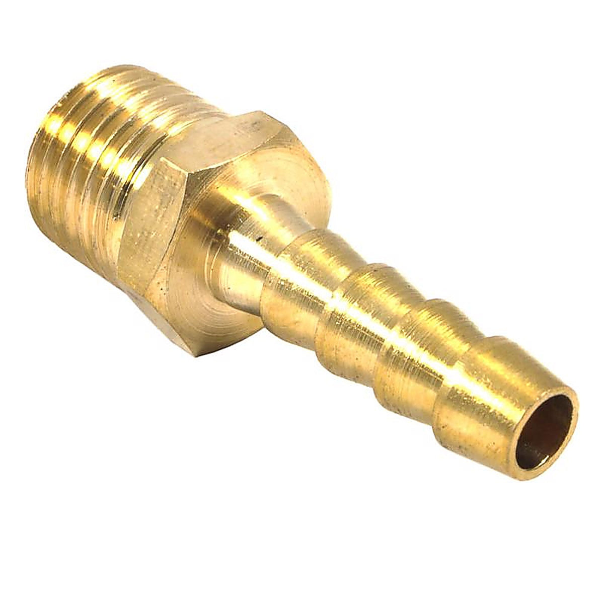Forney 75360 Brass Air Hose End 1/4 in. Male 1 X 1/4 in. 2 Hose Barb 1 pc