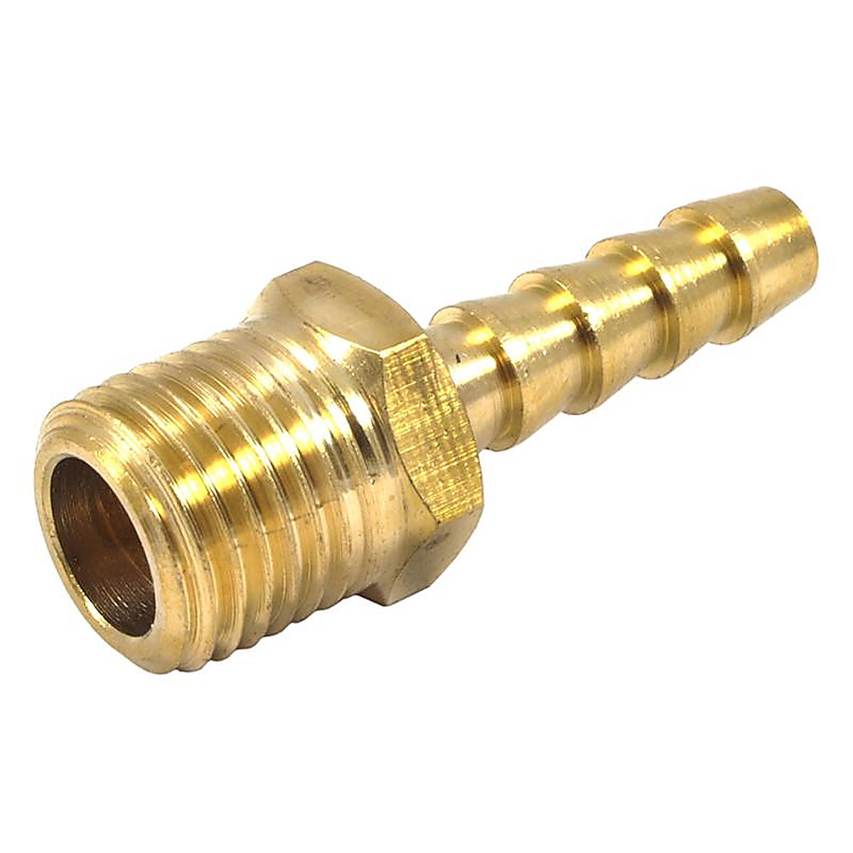 Forney 75360 Brass Air Hose End 1/4 in. Male 1 X 1/4 in. 2 Hose Barb 1 pc