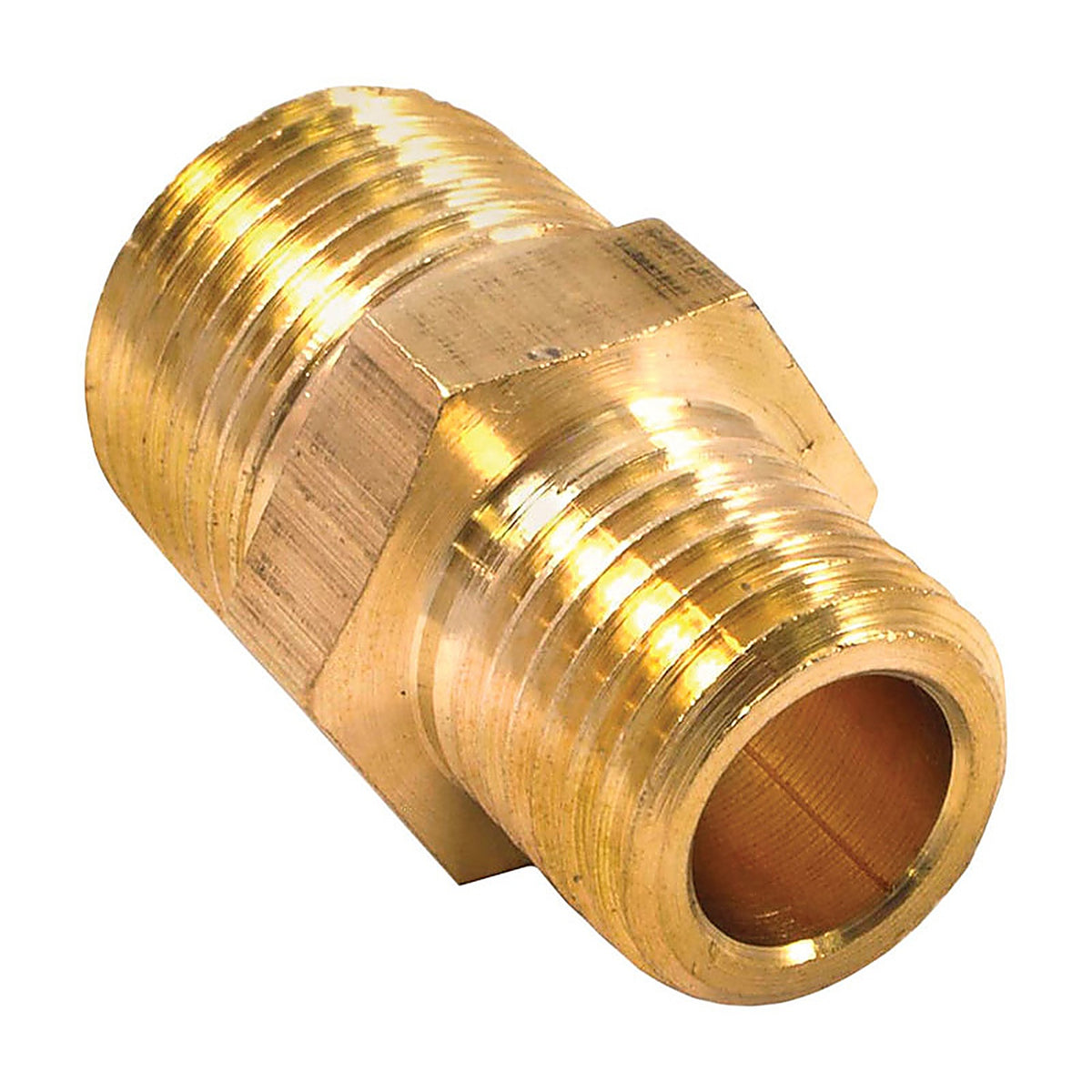 Forney 75533 Brass Hose Reducer 3/8 in. Male 1 X 1/4 in. 2 Male 1 pc