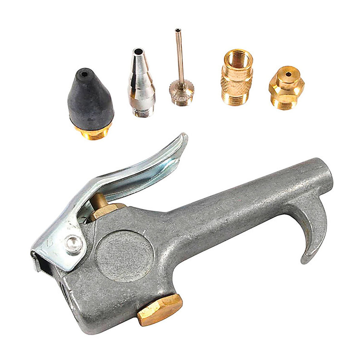 Forney 75529 Aluminum/Steel Deluxe Air Blow Gun Kit NPT 30 psi 6 pc