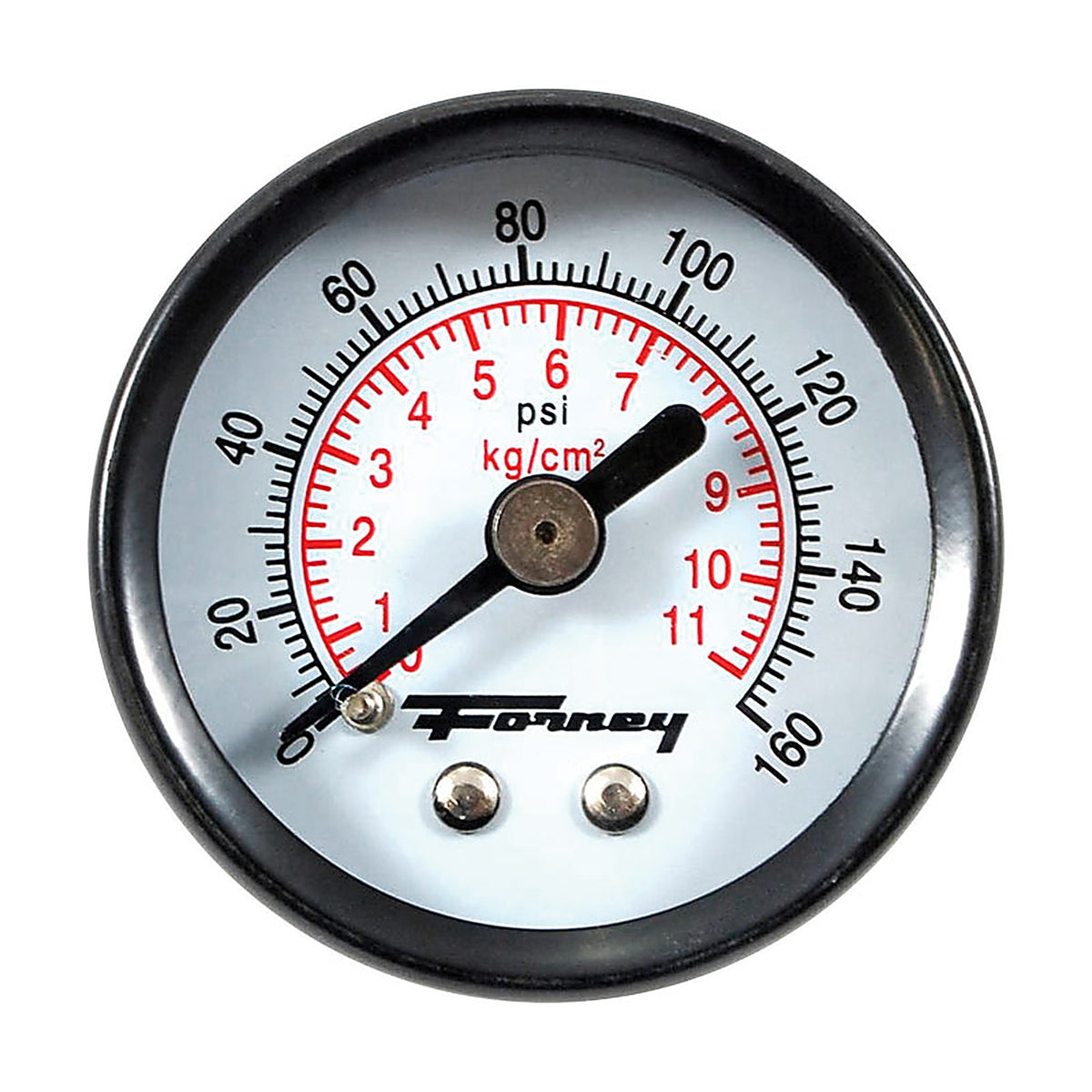 Forney - 75565 - Plastic Rear Mount Air Pressure Gauge 1/8 In. NPT 160 PSI 1 Piece
