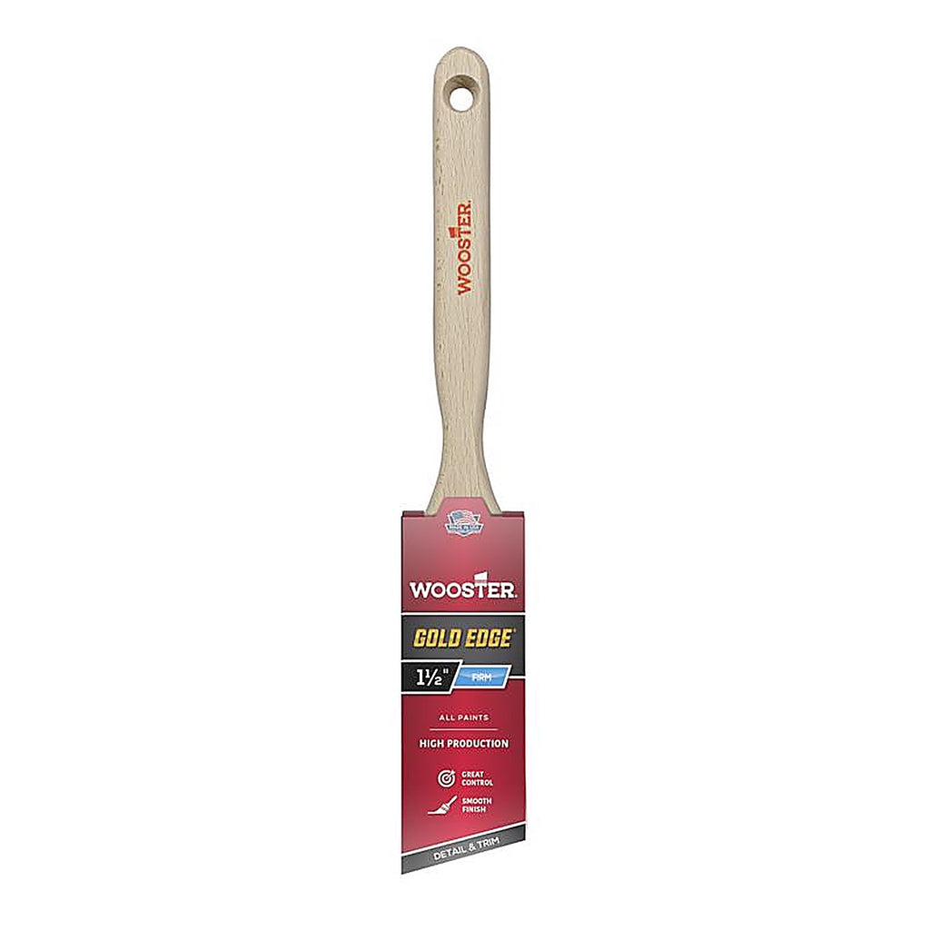 Wooster 1216930 Gold Edge 1.5 in. W Angle Paint Brush