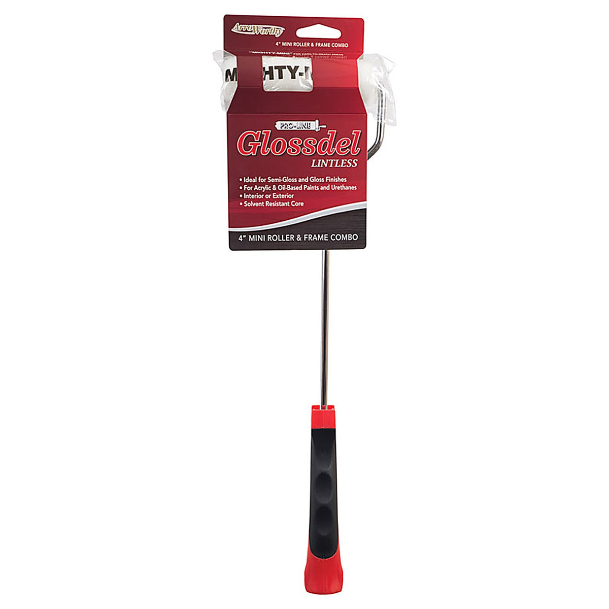 ArroWorthy - 416B-GL3C 0400 - Proline Glossdel 4 In. W Mini Paint Roller Frame Threaded End