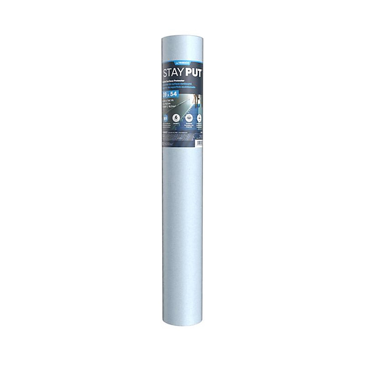 Trimaco 89165 Stay Put Surface Protector 39.4 ft. W X 54.2 ft. L Plastic Blue 1 pk