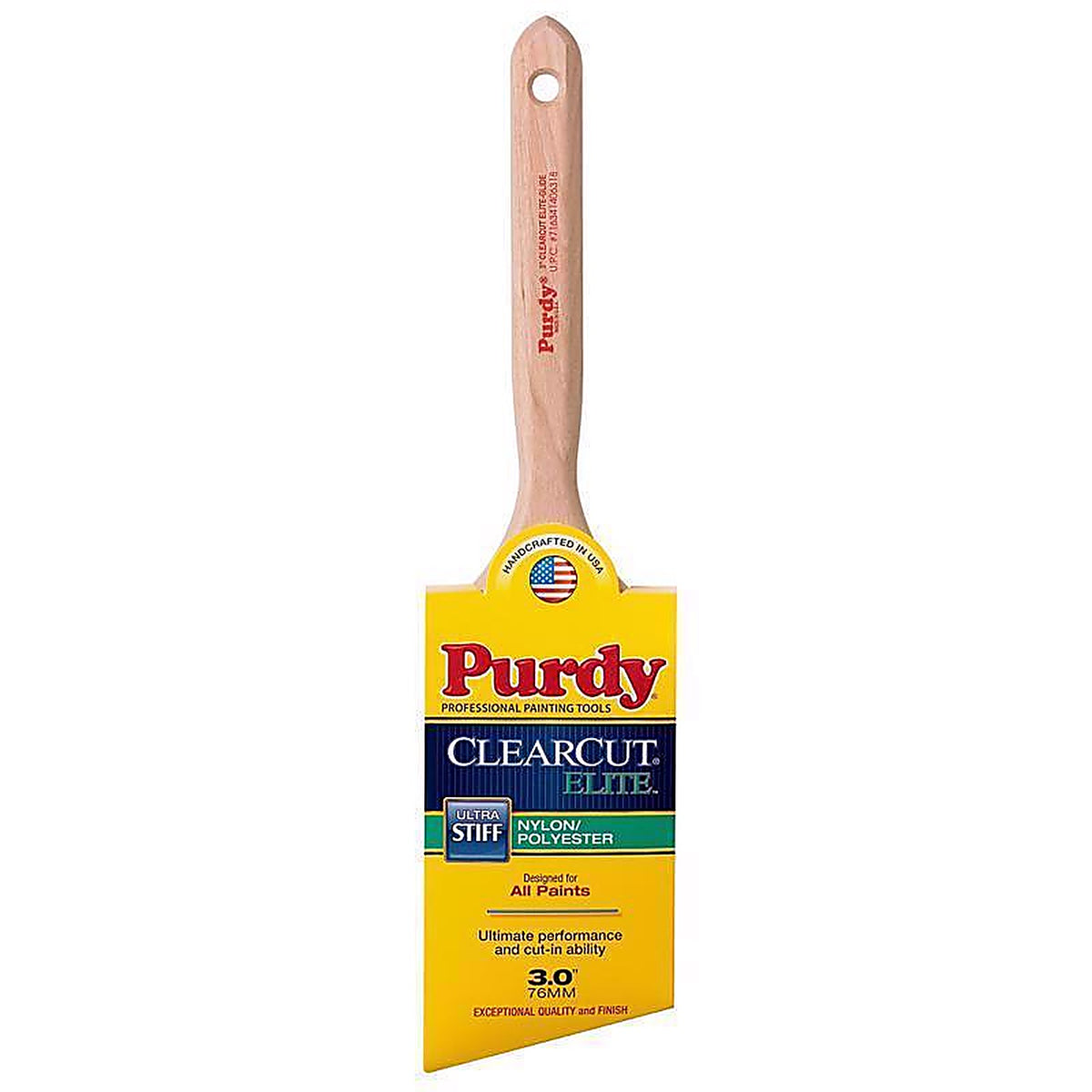Purdy 144152830 ClearCut Elite Glide 3 in. Ultra Stiff Angle Trim Paint Brush