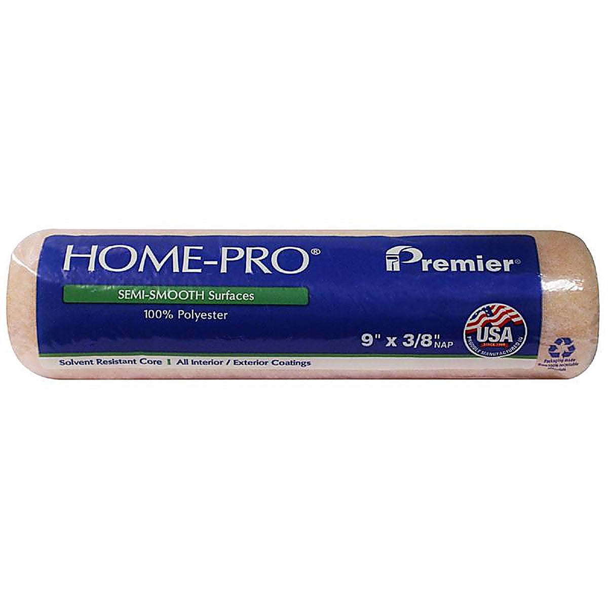 Premier - R922 - Home-Pro Polyester 9 In. W X 3/8 In. Paint Roller Cover 1 Pack