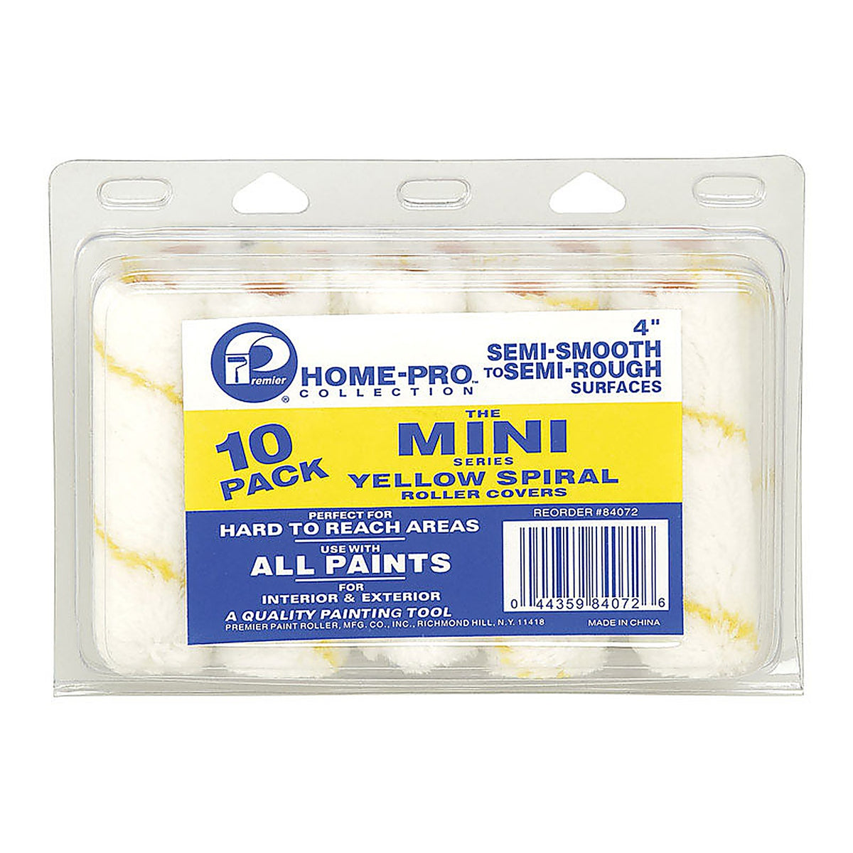 Premier - 84072 - Home-Pro Fabric 4 In. W Mini Paint Roller Cover 10 Pack