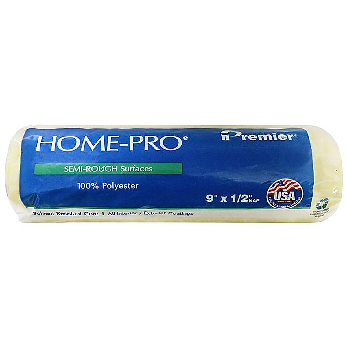 Premier - R933 - Home-Pro Polyester 9 In. W X 1/2 In. Paint Roller Cover 1 Pack