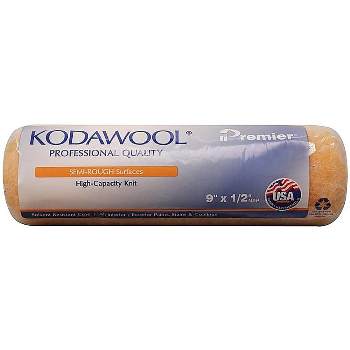 Premier - R9KW2-50 - Kodawool Polyester 9 In. W X 1/2 In. Paint Roller Cover 1 Pack