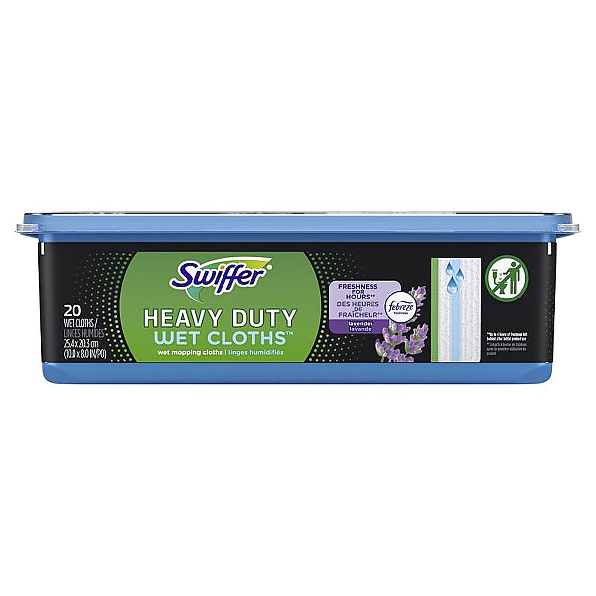 Swiffer 76473 10 in. W x 8 in. L Wet Cloth Mop Pad 20/Pack