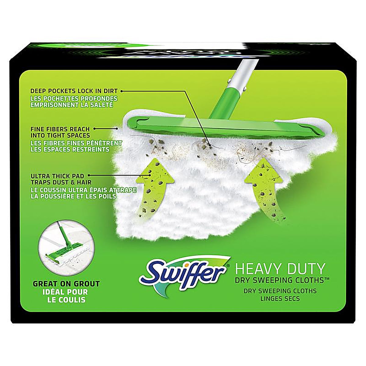 Swiffer 77197 11 in. W x 8.5 in. L Dry Cloth Mop Pad 20/Pack