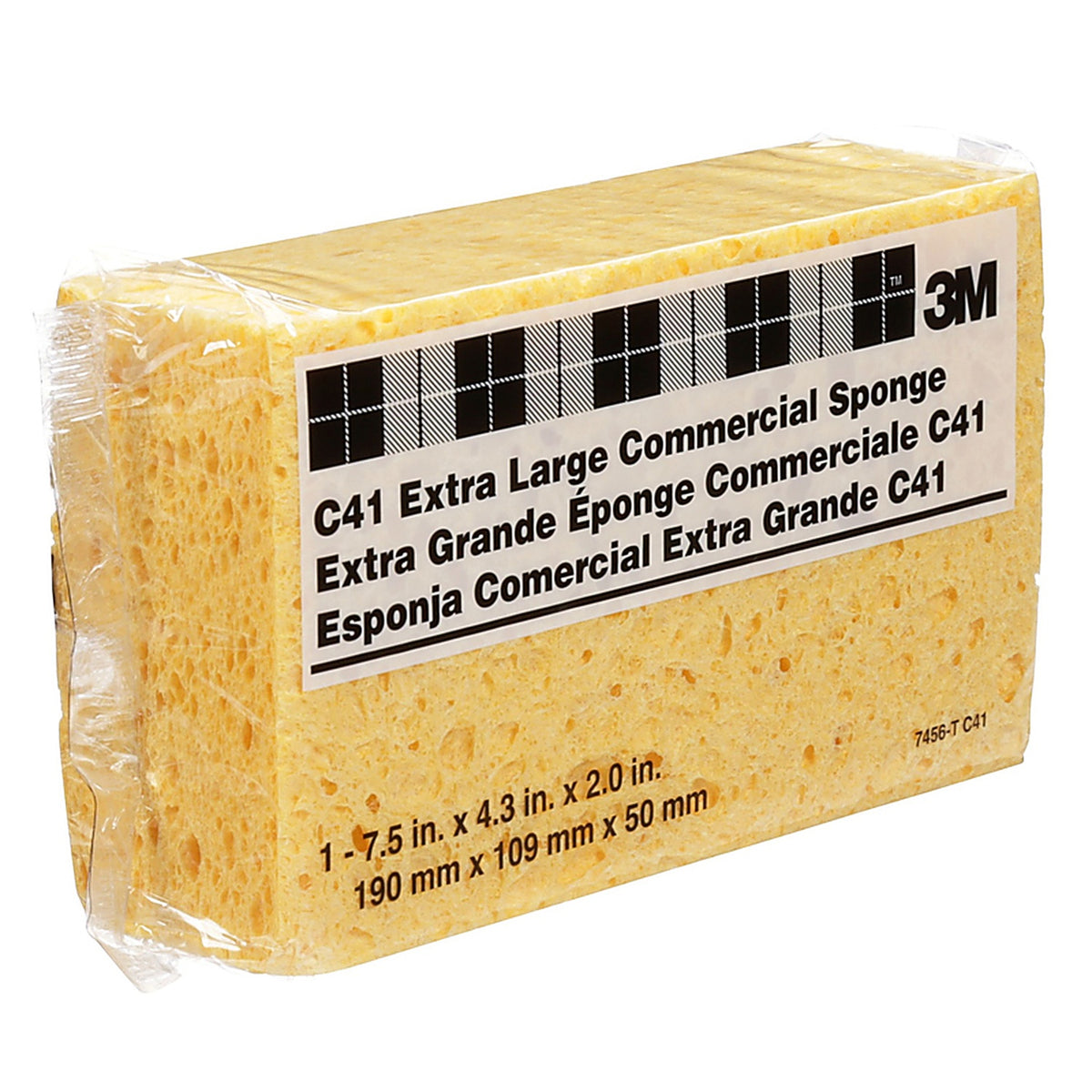 3M 7456-T Heavy Duty Sponge For Commercial 7.5 in. L 1 pk