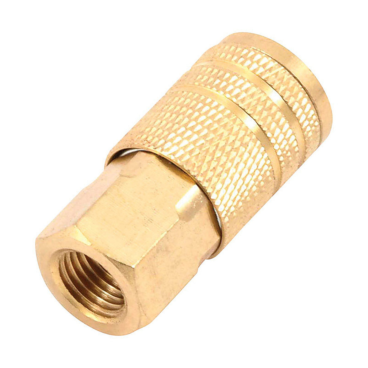 Forney 75317 Brass Air Coupler 1/4 in. Female 1 X 1/4 in. 2 1 pc