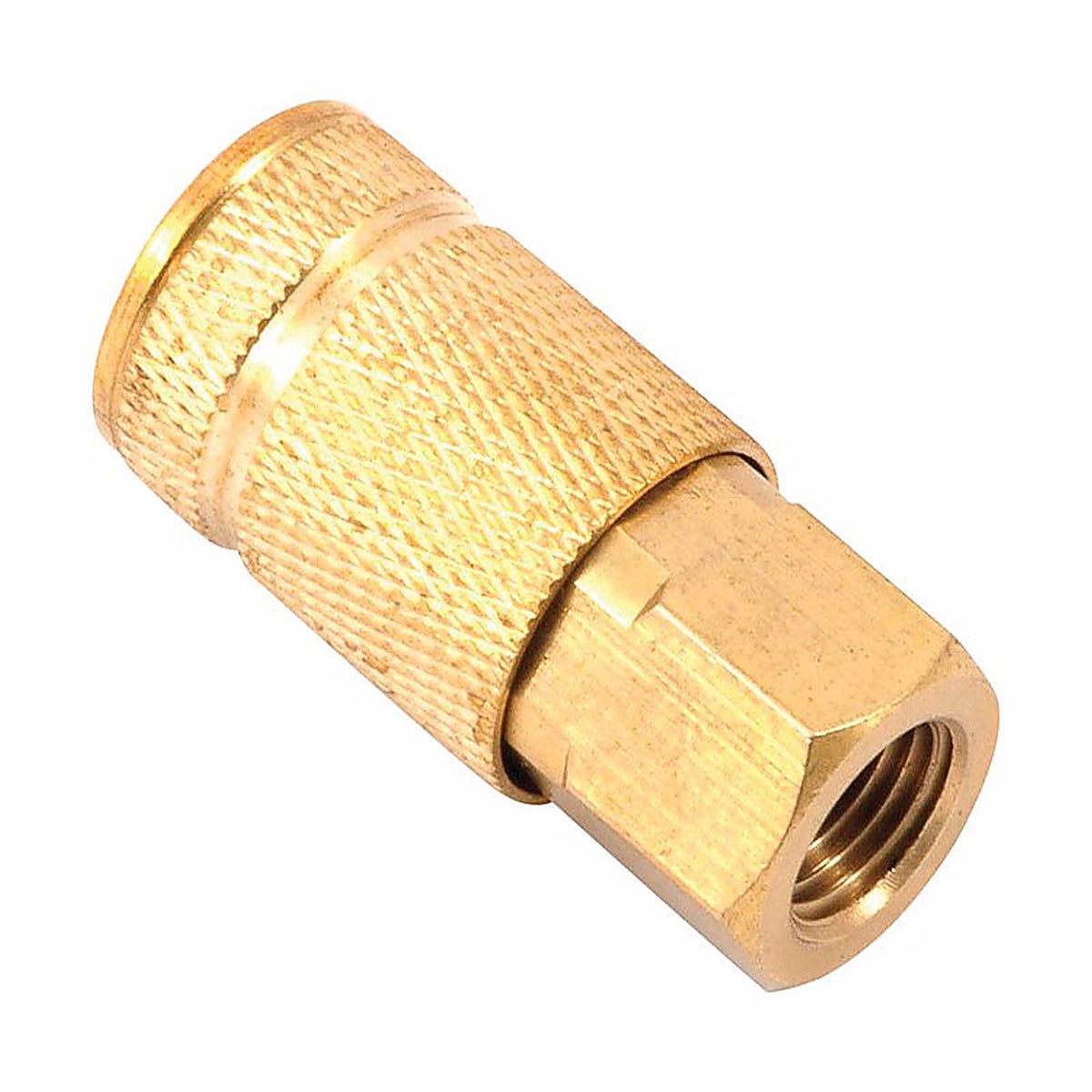 Forney 75318 Brass Air Coupler 1/4 in. Female 1 X 1/4 in. 2 1 pc