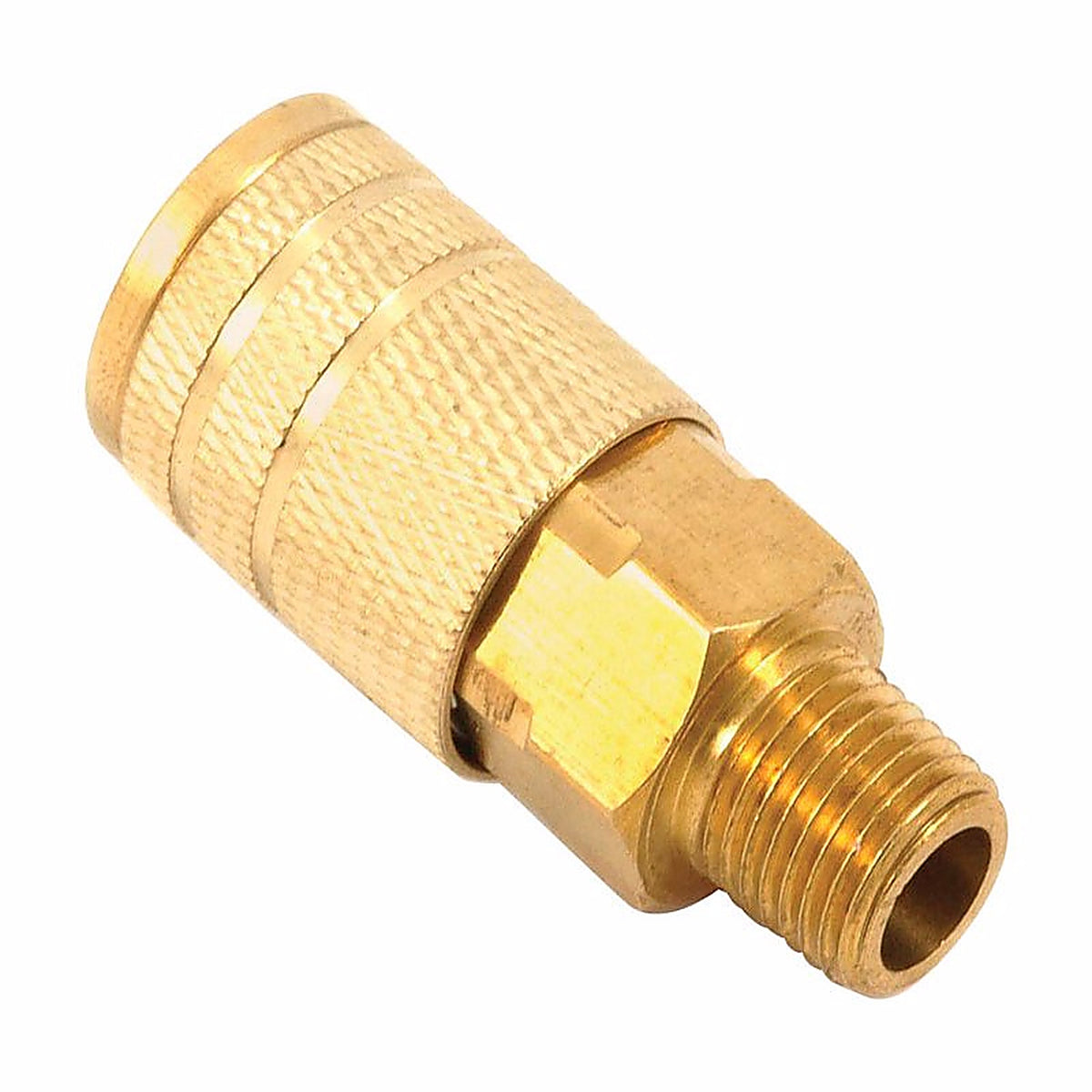 Forney 75316 Brass Air Coupler 1/4 in. Male 1 X 1/4 in. 2 1 pc