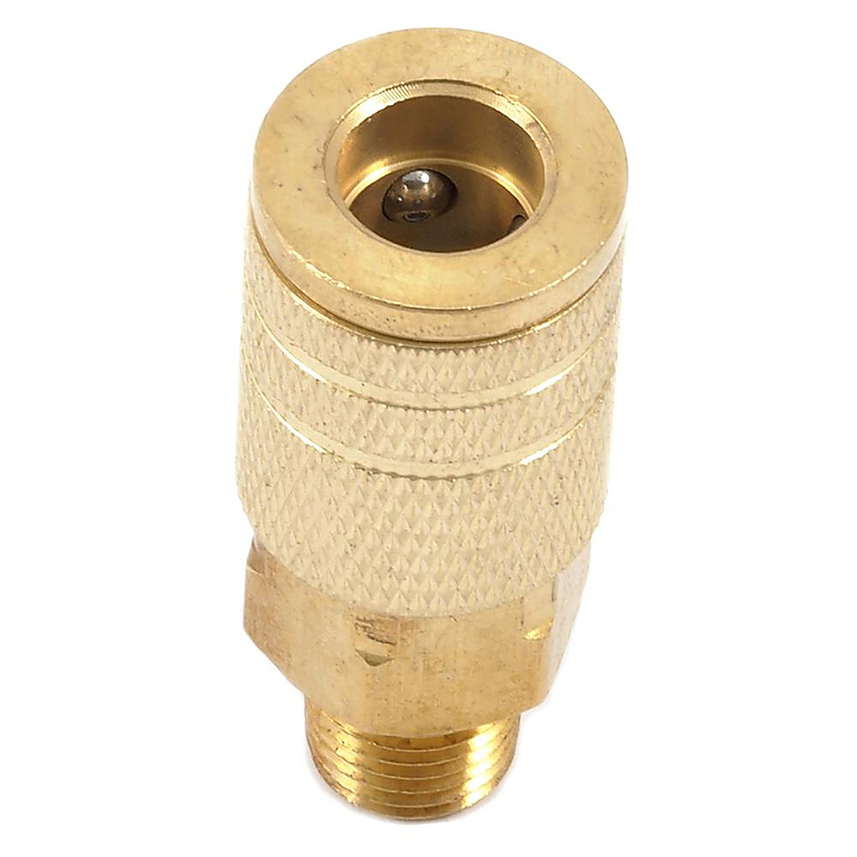 Forney 75316 Brass Air Coupler 1/4 in. Male 1 X 1/4 in. 2 1 pc