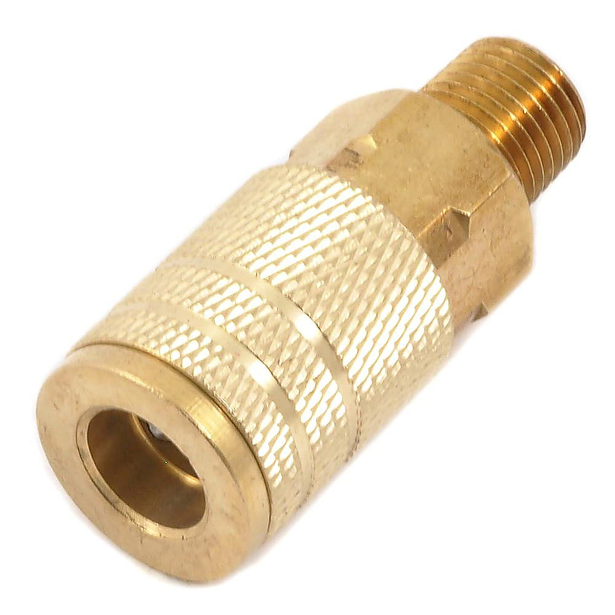 Forney 75316 Brass Air Coupler 1/4 in. Male 1 X 1/4 in. 2 1 pc