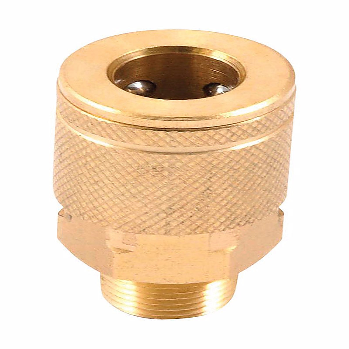 Forney 75309 Brass Air Coupler 1/4 in. Male 1 X 1/4 in. 2 1 pc