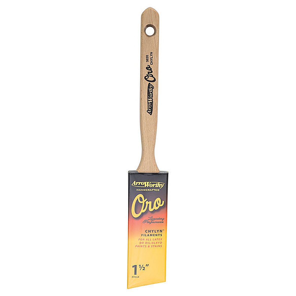 Arroworthy 3820-1.5 1.5 Oro 1-1/2 in. W Angle Paint Brush