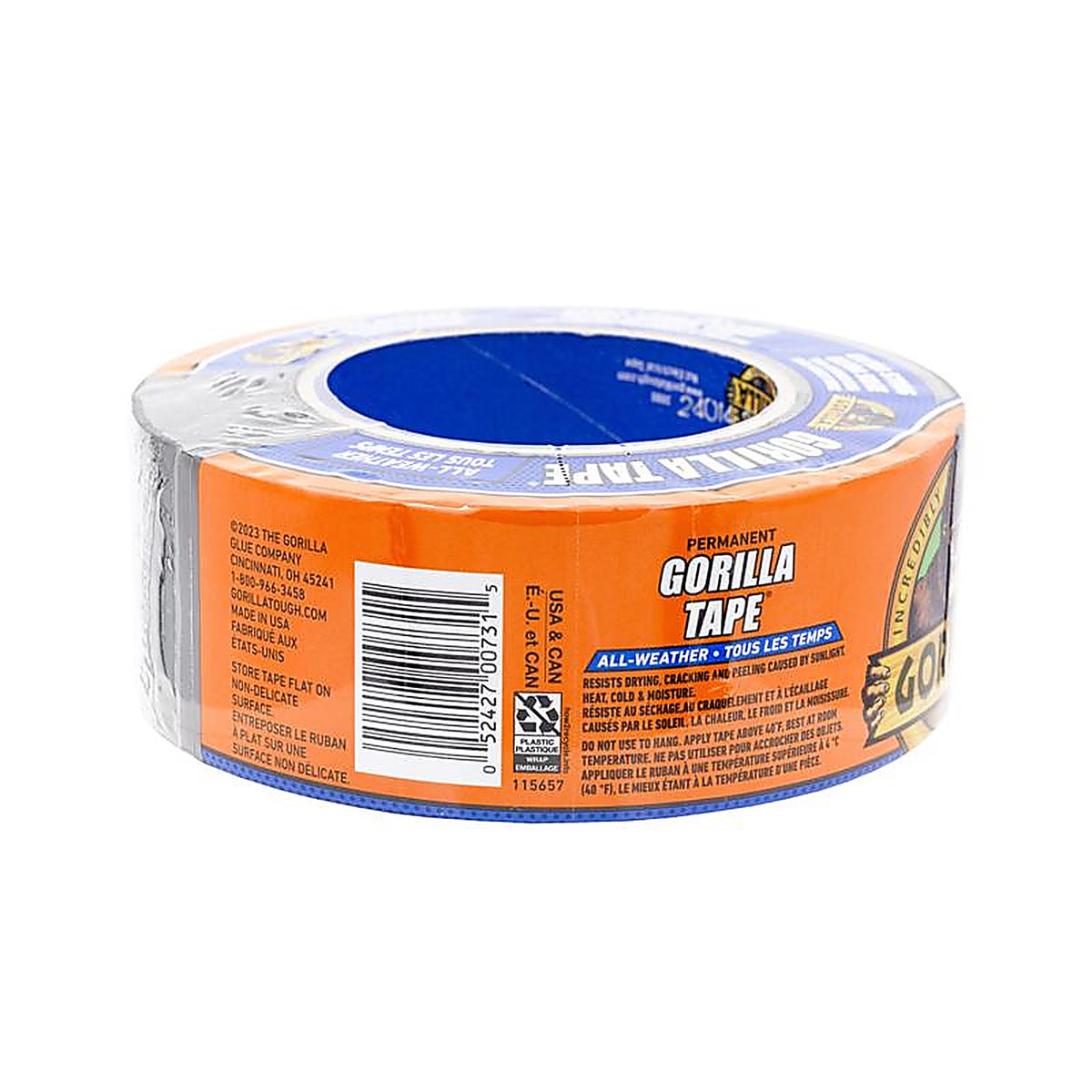 Gorilla 6009002 1.88 in. W x 25 yd. L Black Duct Tape