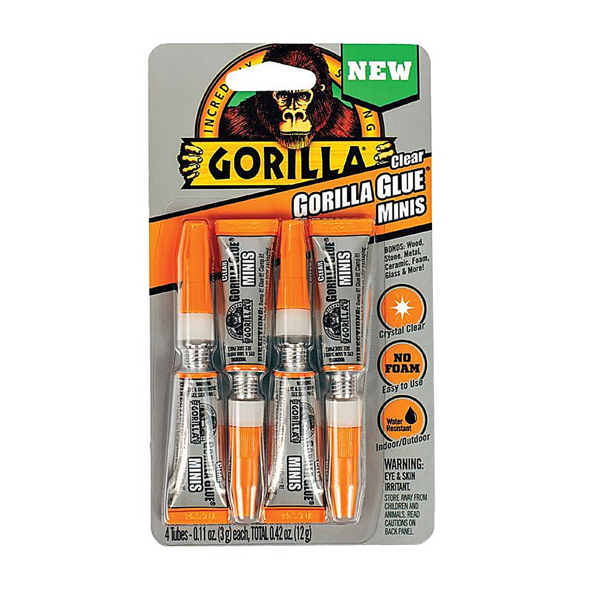 Gorilla 4541702 High Strength Glue All Purpose Adhesive 4 pk