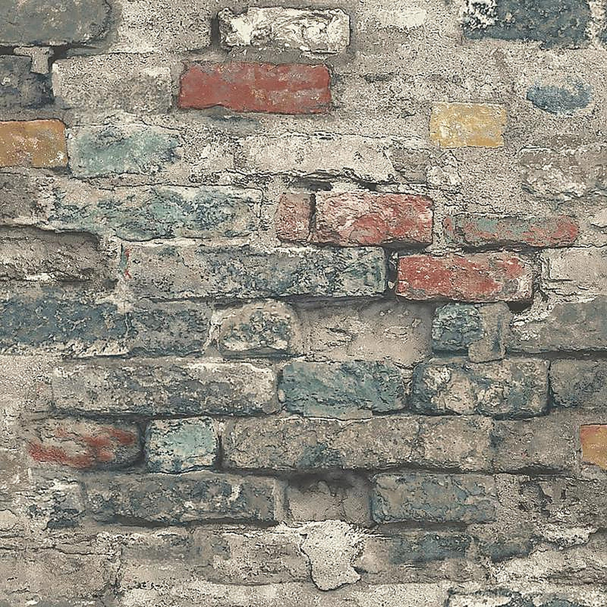 RoomMates - RMK11080WPZ - 20.5 In. H X 16.5 Ft. L Brick Alley Vinyl Peel and Stick Wallpaper