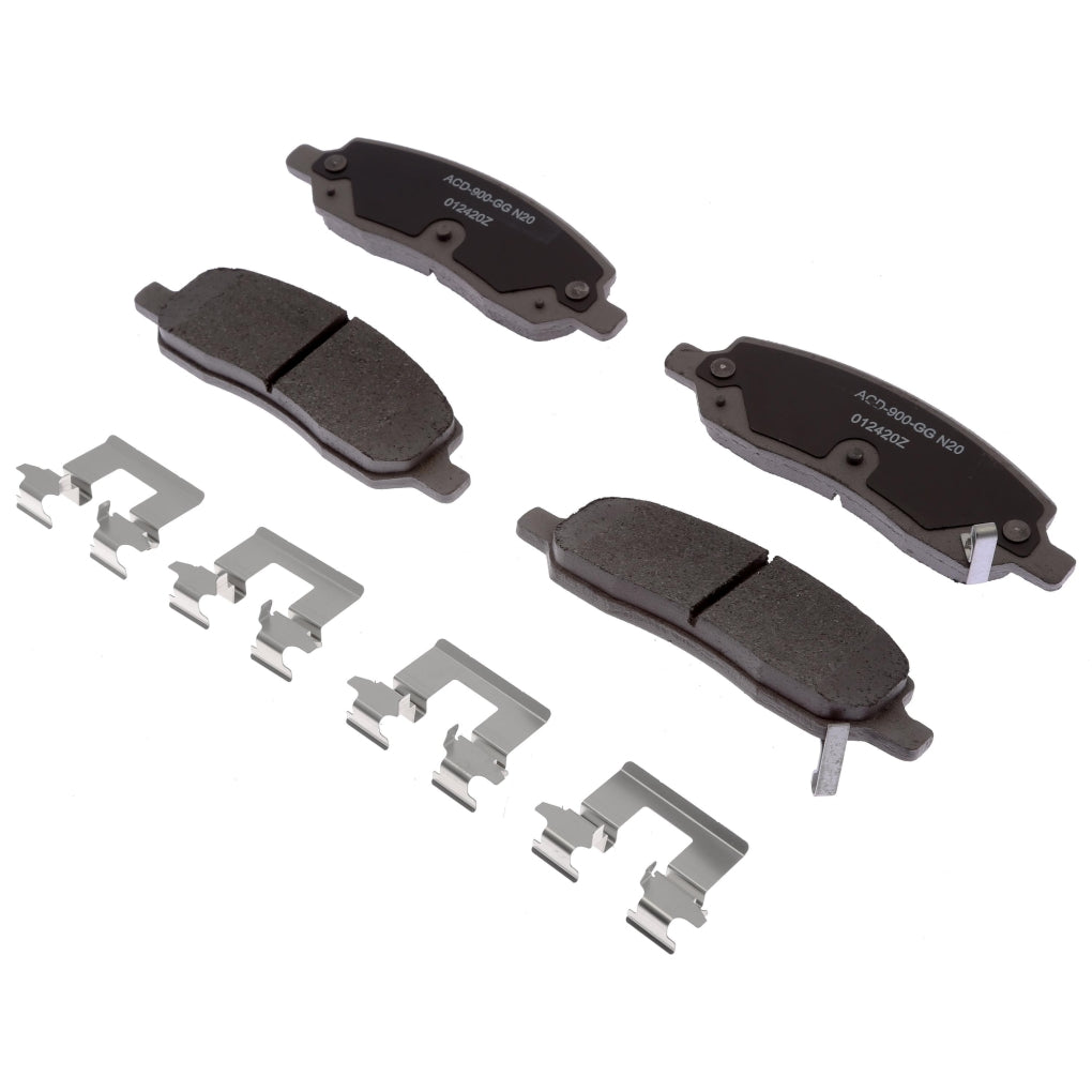 ACDelco 14D1172CHF1 Silver Ceramic Rear Disc Brake Pad Set with Clips 19391206
