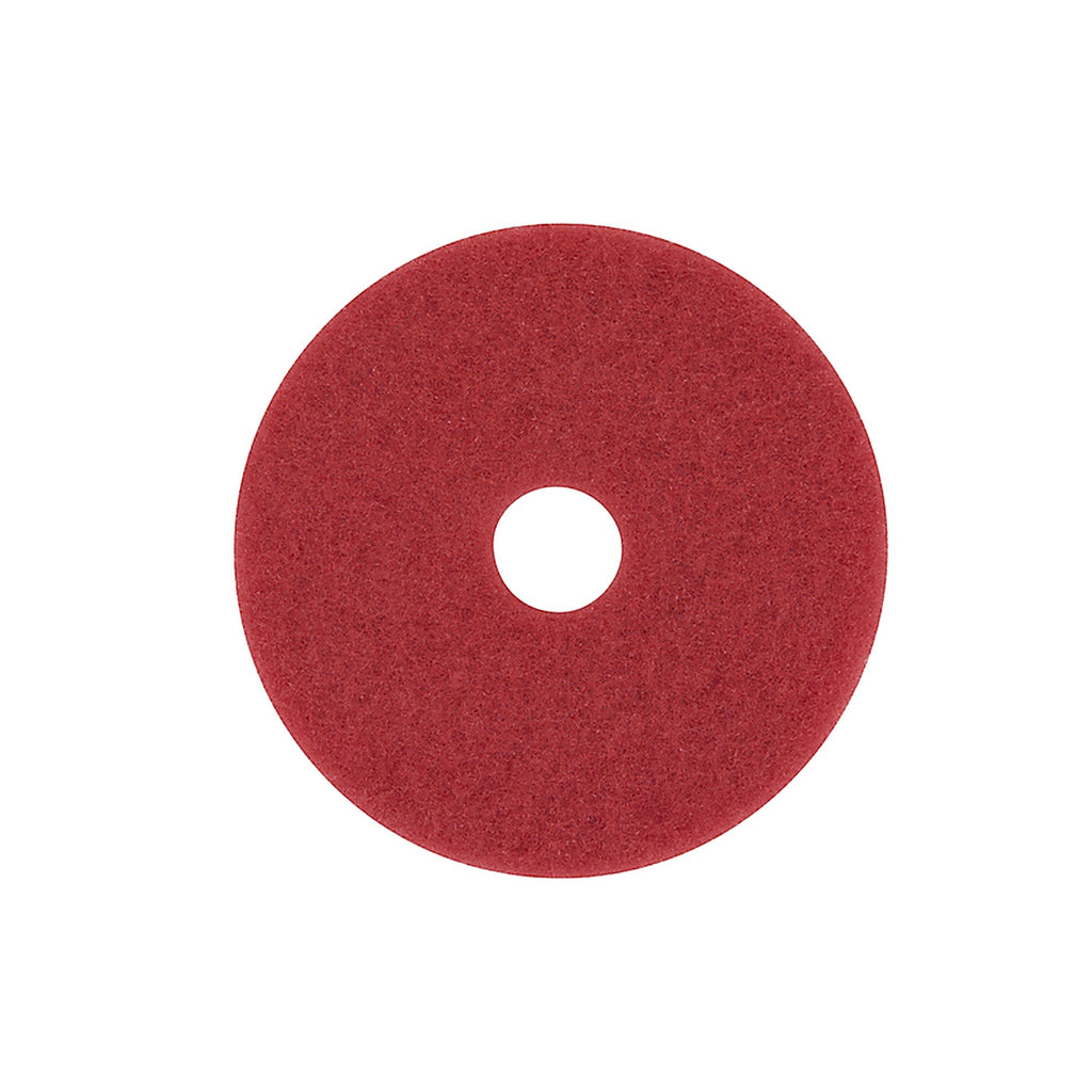 3M - 5100-17 - Scotch-Brite 17 In. D Non-Woven Natural/Polyester Fiber Buffer Floor Pad Red