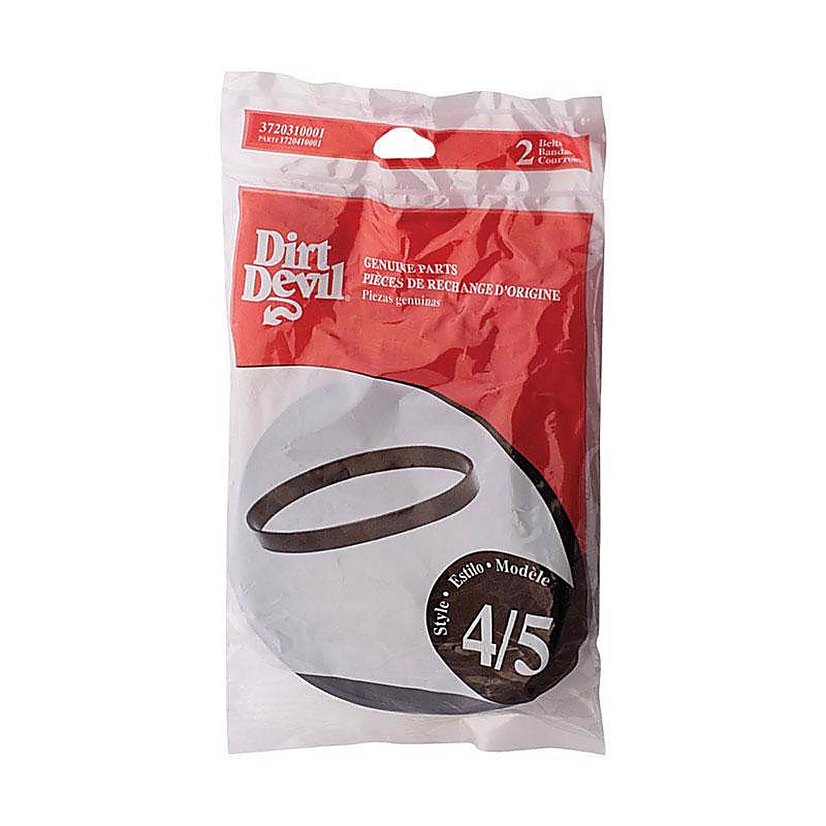 Dirt Devil - 3720310001 - Vacuum Belt for Upright Vacuums 2 Pack 4 & 5